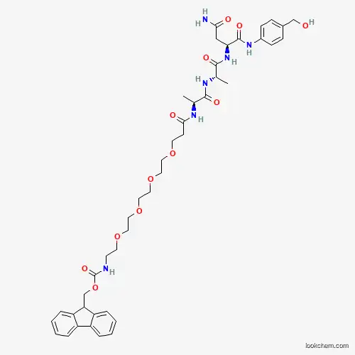 Molecular Structure of 2055048-57-0 (Fmoc-PEG4-Ala-Ala-Asn-PAB)