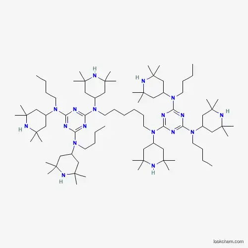 2,2'-[Hexamethylenebis[(2,2,6,6-tetramethylpiperidine-4-yl)imino]]bis[4,6-bis[butyl(2,2,6,6-tetramethylpiperidine-4-yl)amino]-1,3,5-triazine]
