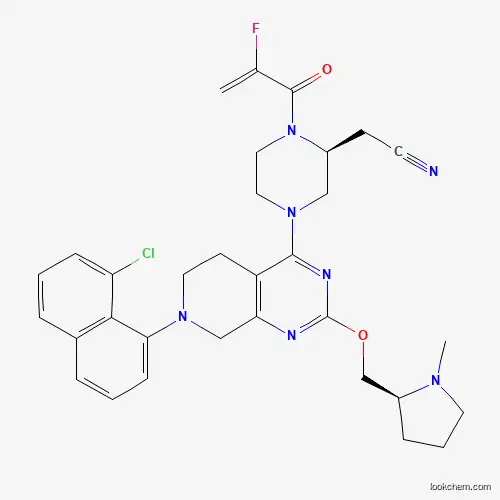 2-PIPERAZINEACETONITRILE, 4-[7-(8-CHLORO-1-NAPHTHALENYL)-5,6,7,8-TETRAHYDRO-2-[[(2S)-1-METHYL-2-PYRR