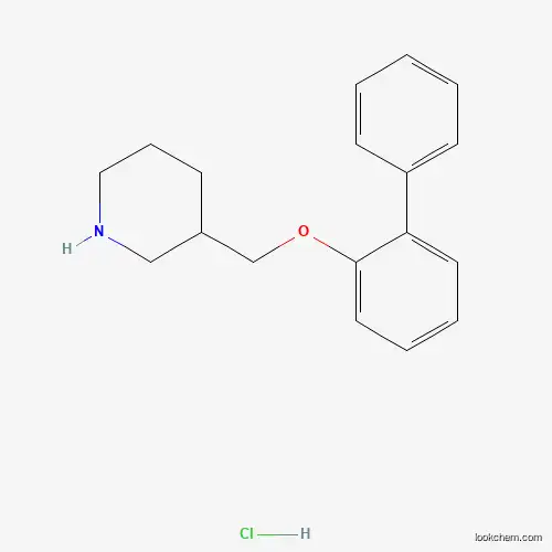 Molecular Structure of 28559-37-7 (3-[([1,1'-Biphenyl]-2-yloxy)methyl]piperidine hydrochloride)