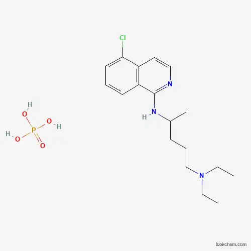 Molecular Structure of 5431-57-2 (Phosphoric acid--N~4~-(5-chloroisoquinolin-1-yl)-N~1~,N~1~-diethylpentane-1,4-diamine (1/1))