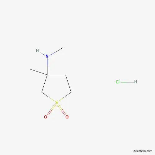 Molecular Structure of 5553-29-7 (3-Methyl-3-(methylamino)tetrahydrothiophene 1,1-dioxide hydrochloride)