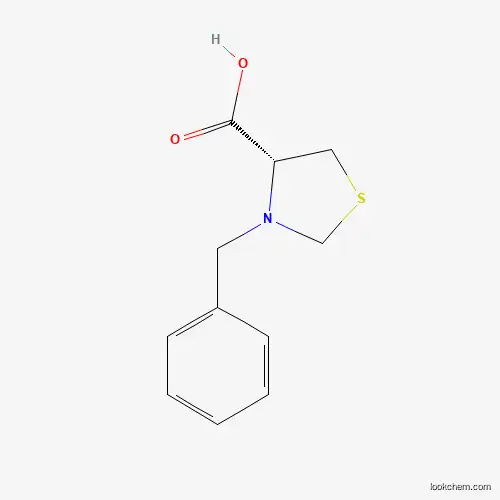 Molecular Structure of 60129-41-1 (4-Thiazolidinecarboxylic acid, 3-(phenylmethyl)-, (R)-)