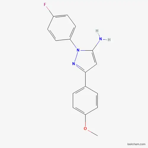 Molecular Structure of 618098-15-0 (1-(4-Fluorophenyl)-3-(4-methoxyphenyl)-1H-pyrazol-5-amine)