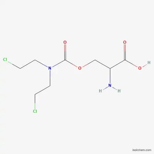 Molecular Structure of 6962-50-1 (2-amino-3-[bis(2-chloroethyl)carbamoyloxy]propanoic Acid)