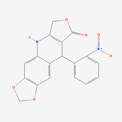 9-(2-Nitrophenyl)-6,9-dihydro[1,3]dioxolo[4,5-g]furo[3,4-b]quinolin-8(5H)-one