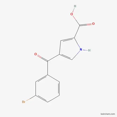 Molecular Structure of 924868-86-0 (4-(3-Bromobenzoyl)-1H-pyrrole-2-carboxylic acid)
