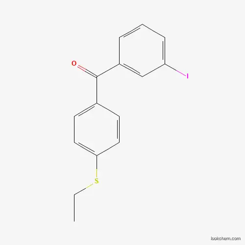 Molecular Structure of 951885-53-3 (4-(Ethylthio)-3'-iodobenzophenone)