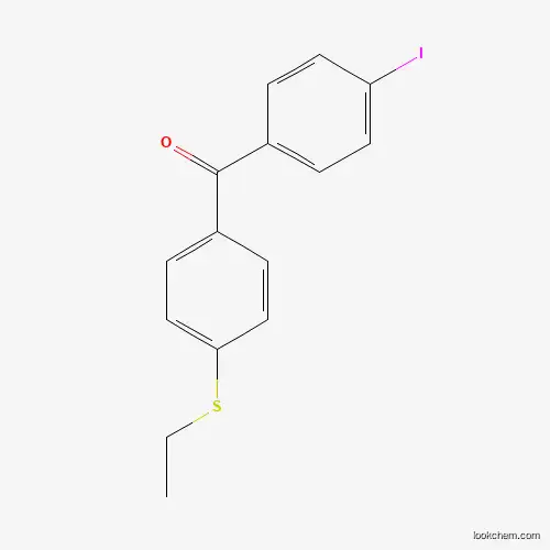 Molecular Structure of 951885-56-6 (4-(Ethylthio)-4'-iodobenzophenone)