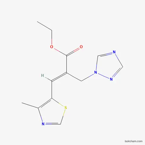 (E)-ethyl 2-((1H-1,2,4-triazol-1-yl)methyl)-3-(4-methylthiazol-5-yl)acrylate