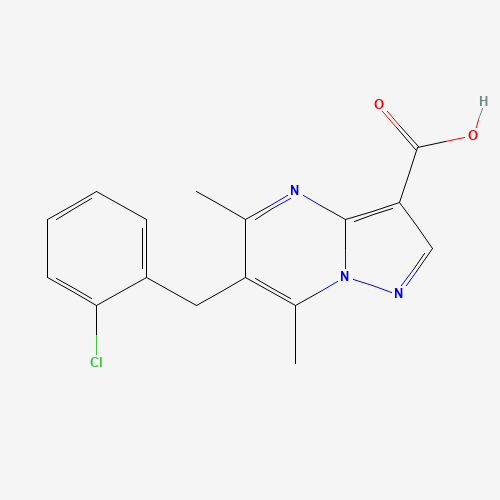 6-(2-chlorobenzyl)-5,7-dimethylpyrazolo[1,5-a]pyrimidine-3-carboxylic acid
