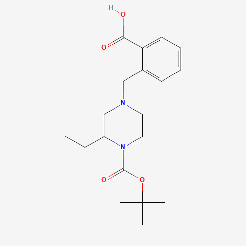 1-(2-carboxyphenylmethyl)-3-ethyl-4-Boc piperazine