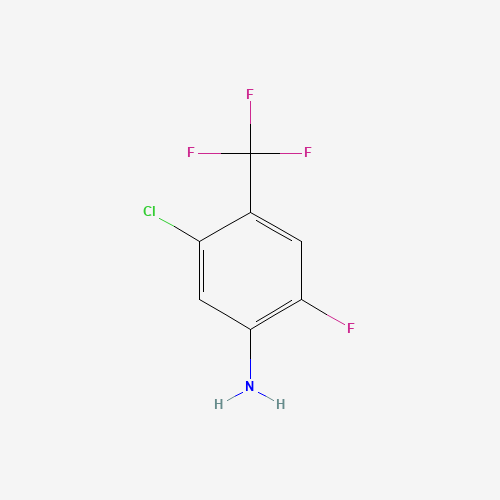 Molecular Structure of 114973-23-8 (5-Chloro-2-fluoro-4-(trifluoromethyl)aniline)