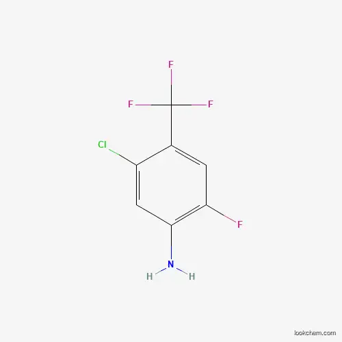 Molecular Structure of 114973-23-8 (5-Chloro-2-fluoro-4-(trifluoromethyl)aniline)