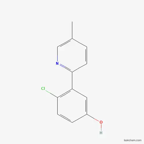 Molecular Structure of 1150618-01-1 (4-Chloro-3-(5-methylpyridin-2-yl)phenol)