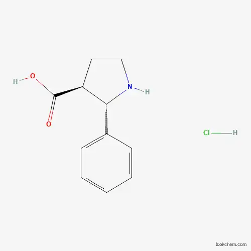 Molecular Structure of 1187931-65-2 (trans-2-Phenyl-pyrrolidine-3-carboxylic acid hydrochloride)