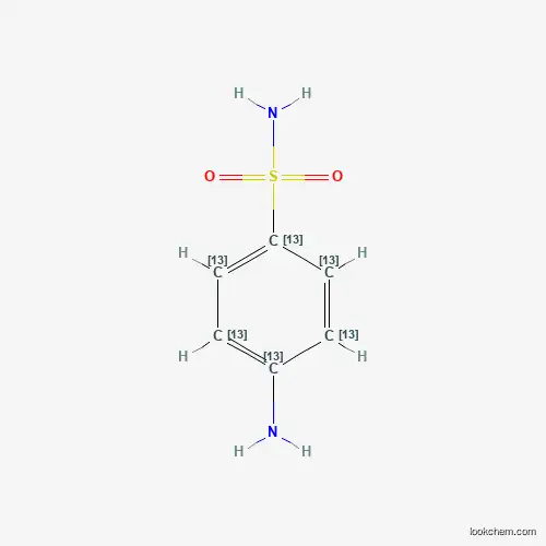 Molecular Structure of 1196157-89-7 (4-Amino(~13~C_6_)benzene-1-sulfonamide)