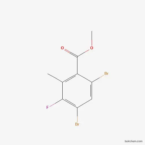 Molecular Structure of 119916-08-4 (4,6-Dibromo-3-fluoro-2-methyl-benzoic acid methylester)