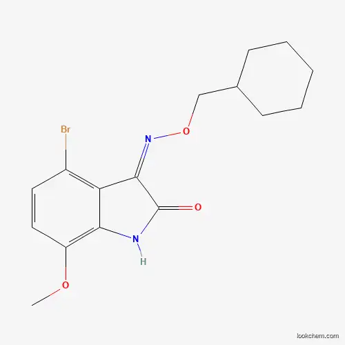 Molecular Structure of 1202859-57-1 (4-Bromo-3-(cyclohexylmethoxyimino)-7-methoxyindolin-2-one)
