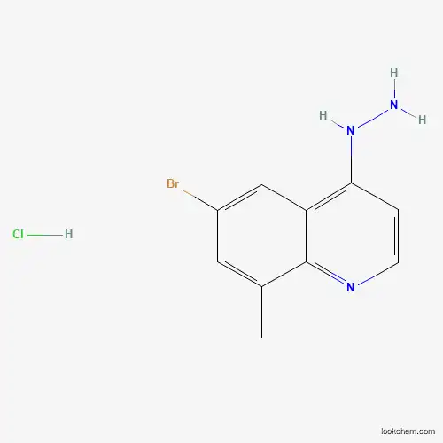 Molecular Structure of 1204812-33-8 (6-Bromo-4-hydrazino-8-methylquinoline hydrochloride)