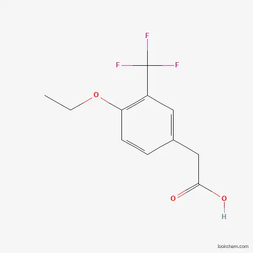 Molecular Structure of 1206593-28-3 (4-Ethoxy-3-(trifluoromethyl)phenylacetic acid)