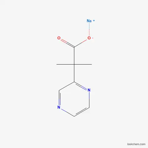 Molecular Structure of 1208847-38-4 (Sodium 2-methyl-2-(pyrazin-2-yl)propanoate)