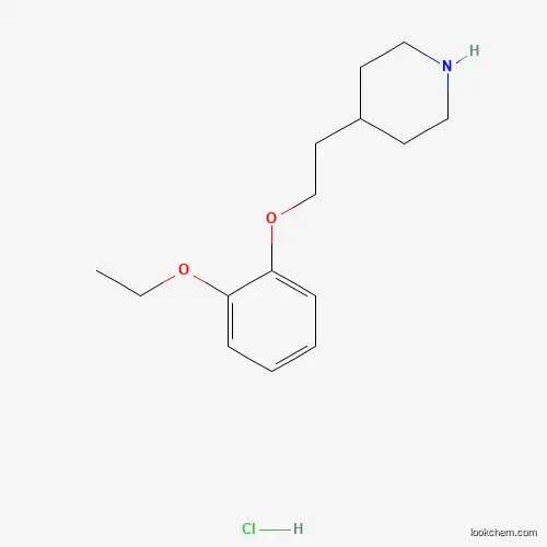 Molecular Structure of 1219981-45-9 (4-[2-(2-Ethoxyphenoxy)ethyl]piperidine hydrochloride)