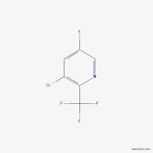 Molecular Structure of 1245914-35-5 (3-Bromo-5-fluoro-2-(trifluoromethyl)pyridine)