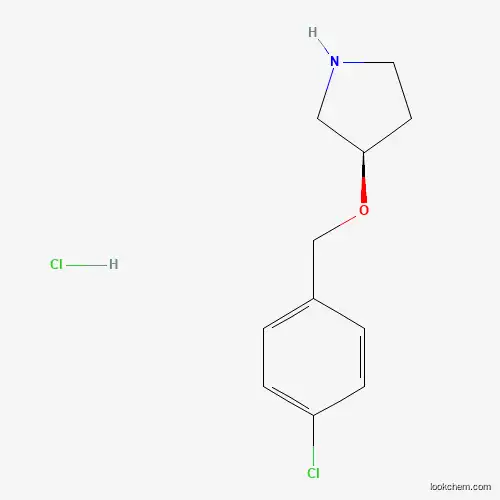 Molecular Structure of 1261234-02-9 ((R)-3-(4-Chloro-benzyloxy)-pyrrolidine hydrochloride)