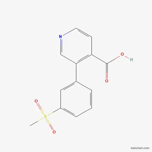Molecular Structure of 1261908-03-5 (3-(3-Methylsulfonylphenyl)isonicotinic acid)
