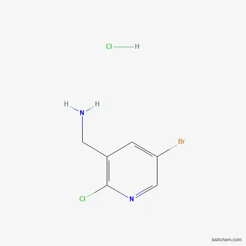 Molecular Structure of 1276056-72-4 ((5-Bromo-2-chloropyridin-3-yl)methanamine hydrochloride)