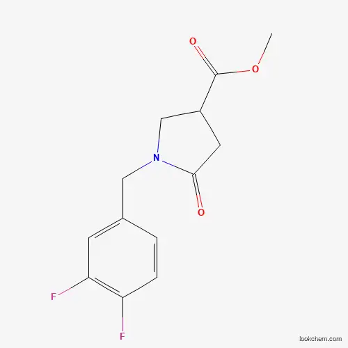 Molecular Structure of 1355334-70-1 (Methyl 1-(3,4-Difluorobenzyl)-5-oxopyrrolidine-3-carboxylate)