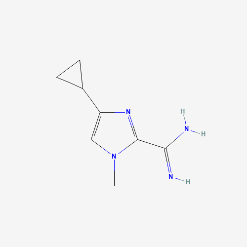 Molecular Structure of 1403767-12-3 (4-Cyclopropyl-1-methyl-1H-imidazole-2-carboxamidine)