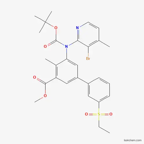 Methyl 5-((3-bromo-4-methylpyridin-2-yl)(tert-butoxycarbonyl)amino)-3'-(ethylsulfonyl)-4-methylbiphenyl-3-carboxylate