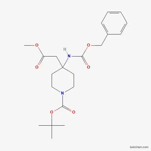 tert-Butyl 4-(((benzyloxy)carbonyl)amino)-4-(2-methoxy-2-oxoethyl)piperidine-1-carboxylate