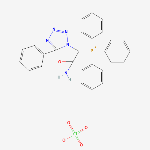 Molecular Structure of 154959-51-0 ([2-Amino-2-oxo-1-(5-phenyl-1H-tetrazol-1-yl)ethyl](triphenyl)phosphanium perchlorate)