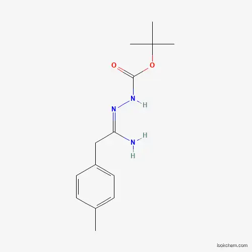Molecular Structure of 159016-23-6 (N'-[1-Amino-2-p-tolylethylidene]hydrazinecarboxylic acid tert-butyl ester)