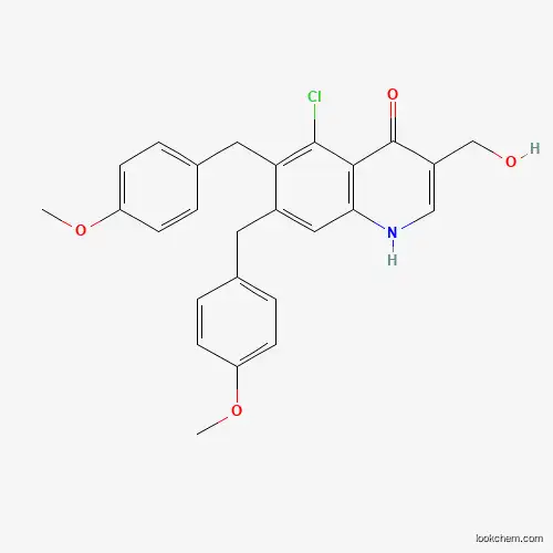 5-Chloro-3-(hydroxymethyl)-6,7-bis(4-methoxybenzyl)quinolin-4(1H)-one