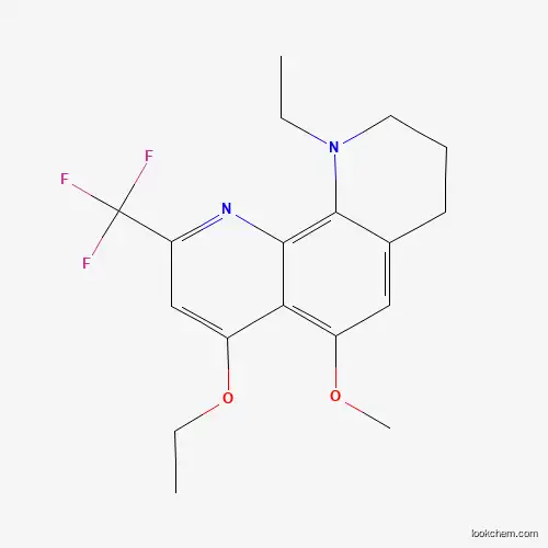 Molecular Structure of 17816-25-0 (7-Ethoxy-1-ethyl-6-methoxy-9-(trifluoromethyl)-1,2,3,4-tetrahydro-1,10-phenanthroline)