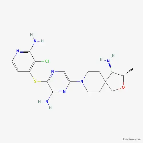 (3S,4S)-8-[6-Amino-5-(2-amino-3-chloropyridin-4-yl)sulfanylpyrazin-2-yl]-3-methyl-2-oxa-8-azaspiro[4.5]decan-4-amine