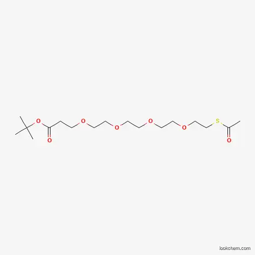 Molecular Structure of 1818294-26-6 (S-acetyl-PEG4-t-butyl ester)
