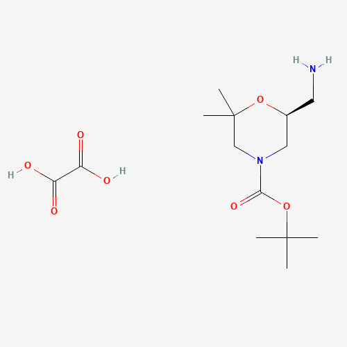Molecular Structure of 1951425-14-1 ((S)-tert-Butyl 6-(aminomethyl)-2,2-dimethylmorpholine-4-carboxylate oxalate)