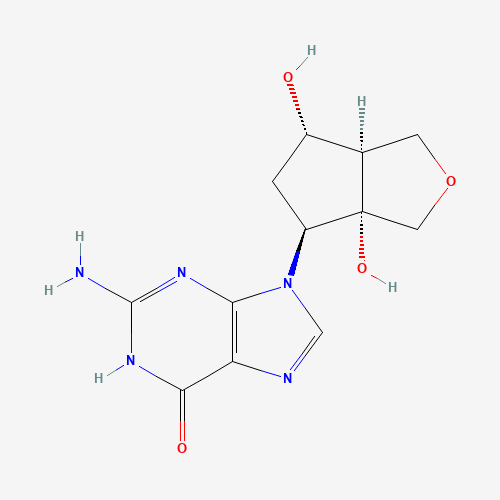 2-amino-9-((3aS,4S,6S,6aR)-3a,6-dihydroxyhexahydro-1H- cyclopenta[c]furan-4-yl)-1,9-dihydro-6H-purin-6-one