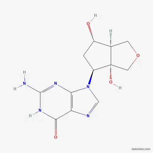 2-amino-9-((3aS,4S,6S,6aR)-3a,6-dihydroxyhexahydro-1H- cyclopenta[c]furan-4-yl)-1,9-dihydro-6H-purin-6-one