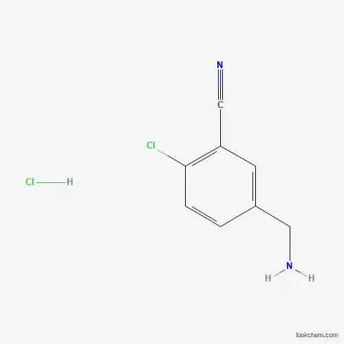 Molecular Structure of 2044705-25-9 (5-(Aminomethyl)-2-chlorobenzonitrile hydrochloride)