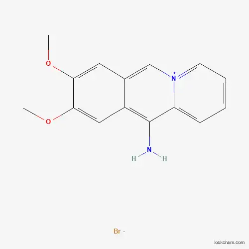 Molecular Structure of 21852-31-3 (11-Amino-8,9-dimethoxypyrido[1,2-b]isoquinolin-5-ium bromide)