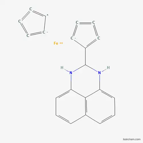 Molecular Structure of 32052-34-9 (Iron(2+) cyclopenta-2,3,4,5-tetraen-2-id-1-yl 5-(2,3-dihydro-1H-perimidin-2-yl)cyclopenta-1,2,3,4-tetraen-1-ide (1/1/1))