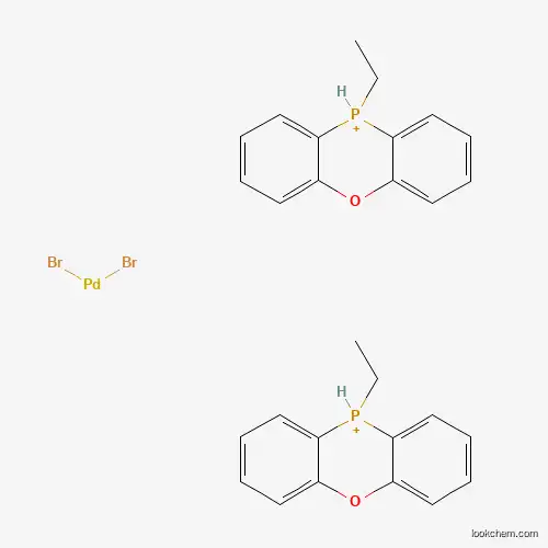 Molecular Structure of 36499-94-2 (dibromopalladium;10-ethyl-10H-phenoxaphosphinin-10-ium)