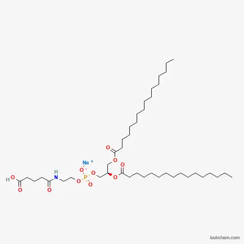 Molecular Structure of 474923-45-0 (Sodium (2R)-2,3-bis(hexadecanoyloxy)propyl 2-(4-carboxybutanamido)ethyl phosphate)