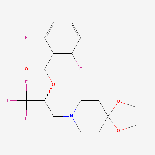 (1R)-1-(1,4-DIOXA-8-AZASPIRO[4.5]DEC-8-YLMETHYL)-2,2,2-TRIFLUOROETHYL 2,6-DIFLUOROBENZENECARBOXYLATE